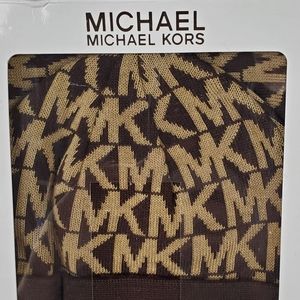 Michael Kors brown and tan scarf/beanie combo - BRAND NEW IN BOX